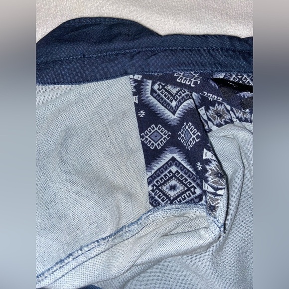 2/30$ Men’s ONLY & SONS dark blue cotton blend stretchy long sleeves shirt Sz XL - Picture 14 of 16